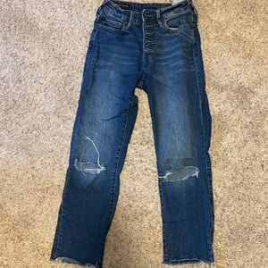 True Religion Women's high rise cropped straight starr Jeans size 25